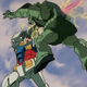 Amuro ignites the beam saber blade heard ‘round the galaxy in the opening days of the One Year War.